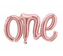 Balóny - nápis ONE ružový